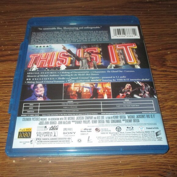 Michael Jackson: This Is It (Blu-ray Disc, 2010, Canadian) - Picture 3 of 3